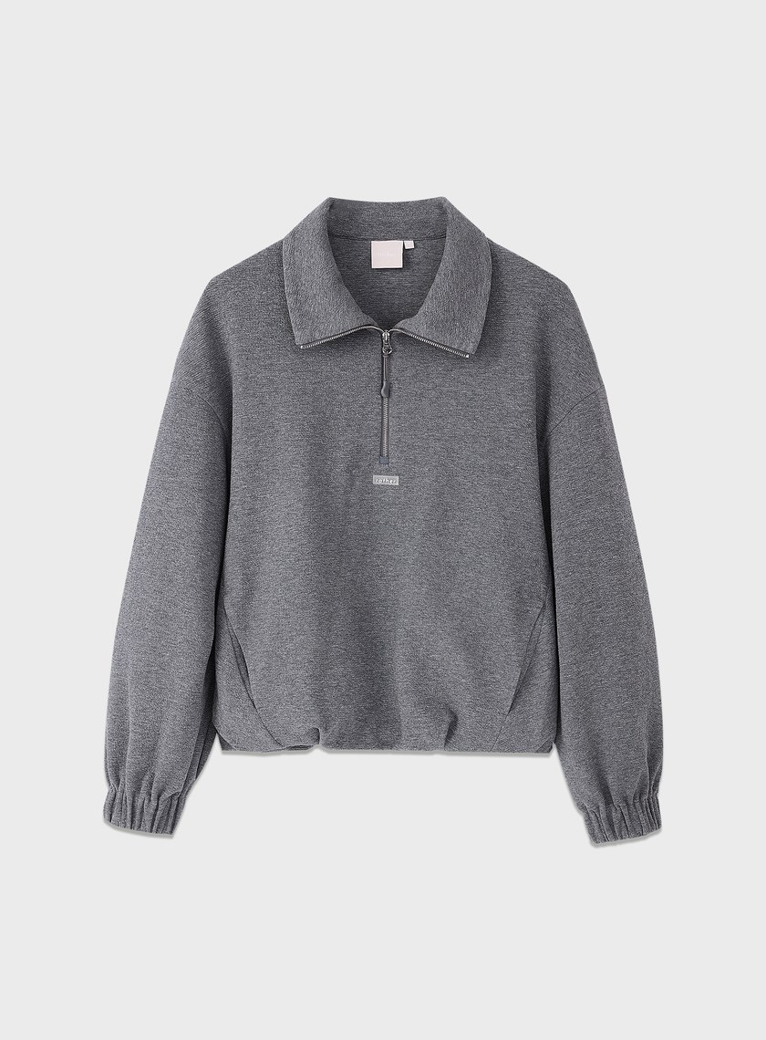 特殊紋理半拉鍊休閒衛衣