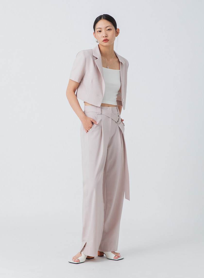 短版短袖西裝外套