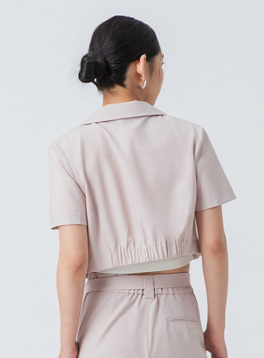 短版短袖西裝外套