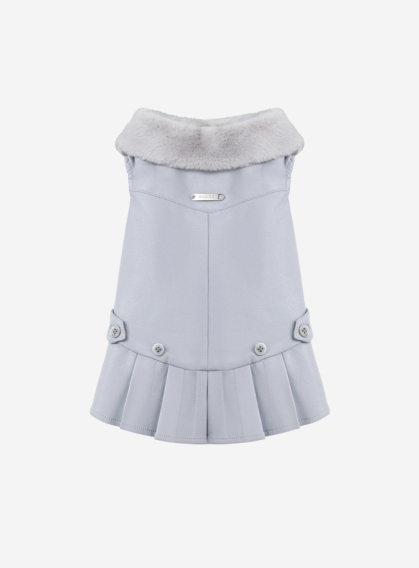 DOSIDO_毛領皮洋裝