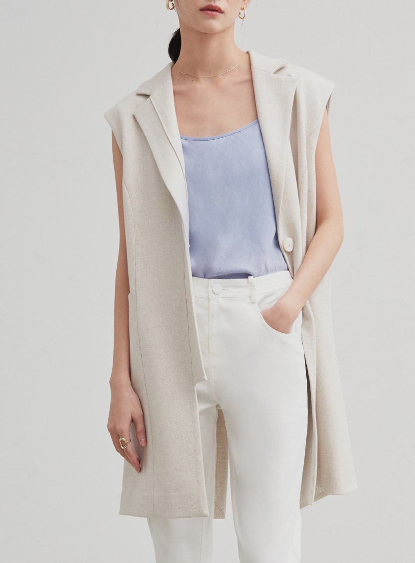 親膚圓領細肩帶背心