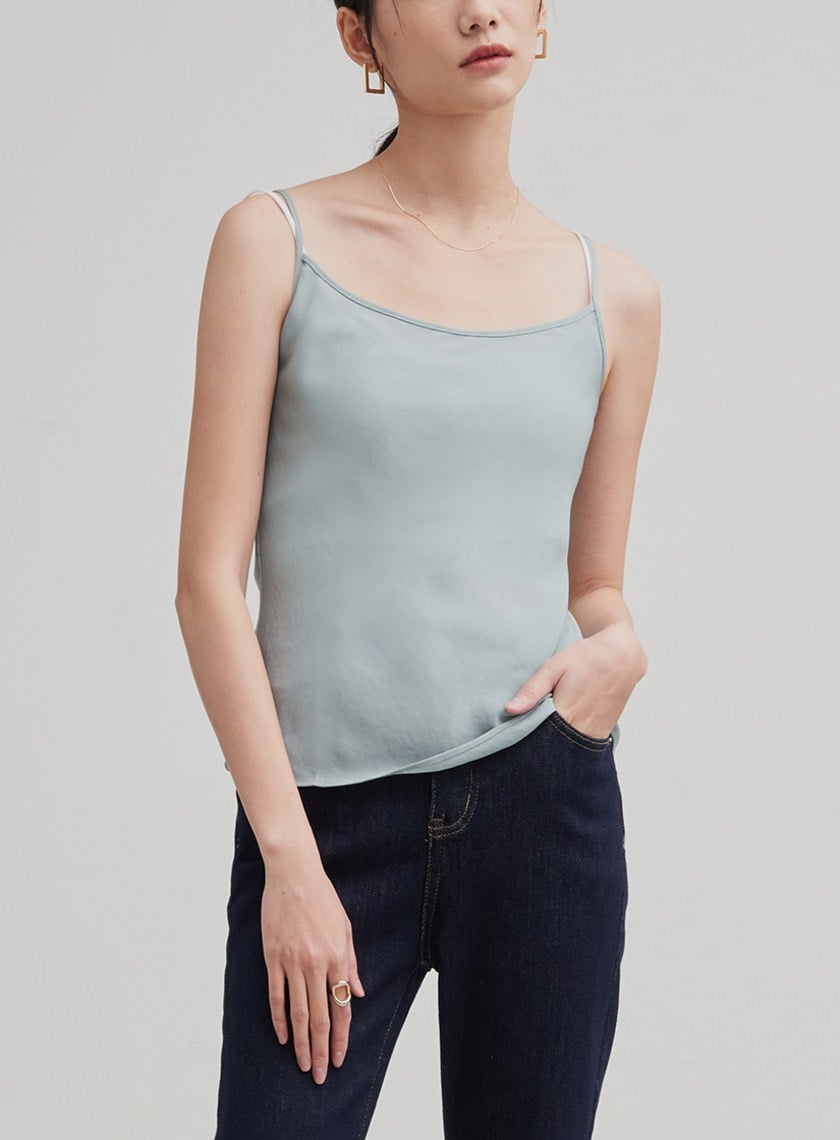 親膚圓領細肩帶背心