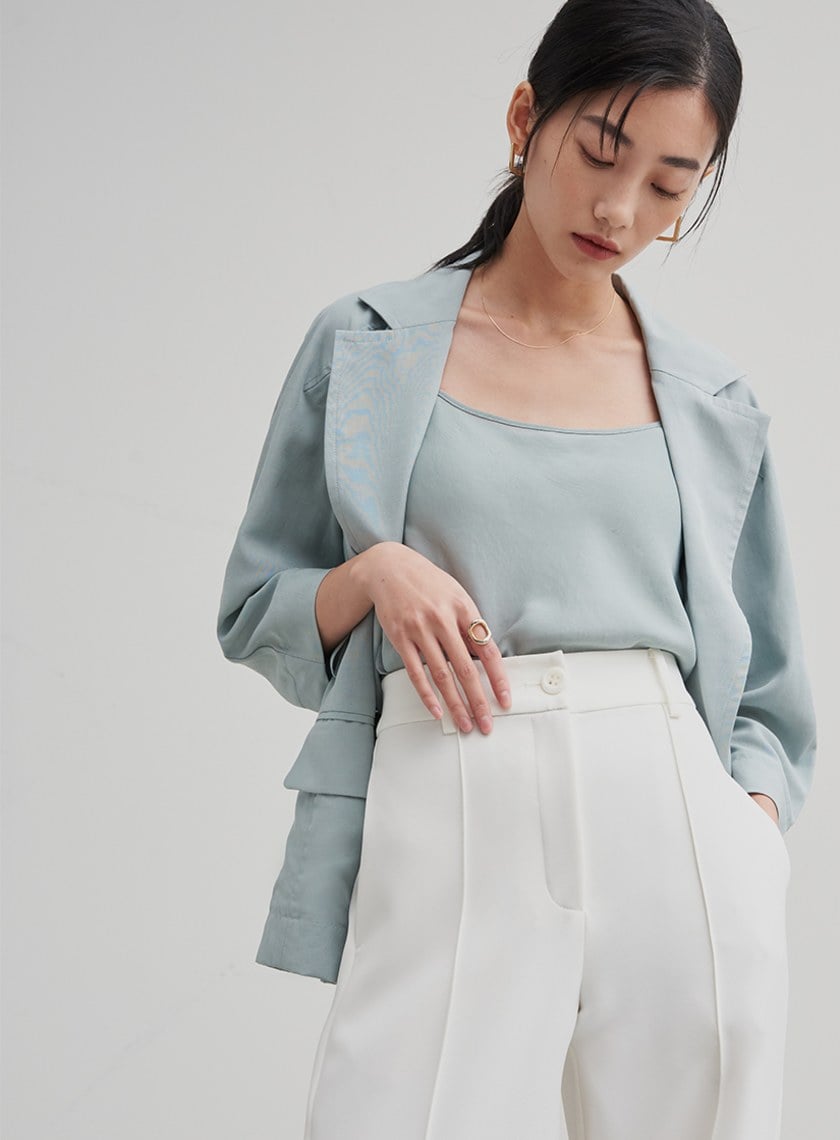 親膚圓領細肩帶背心