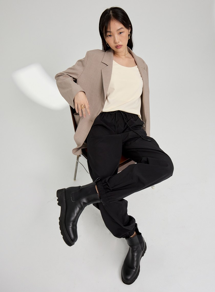 吸濕涼感休閒縮口褲