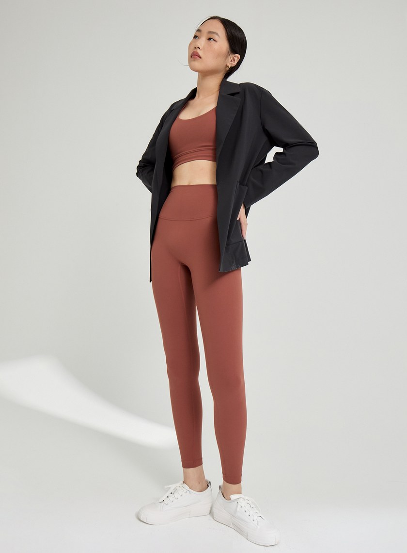 高腰裸感包覆九分褲