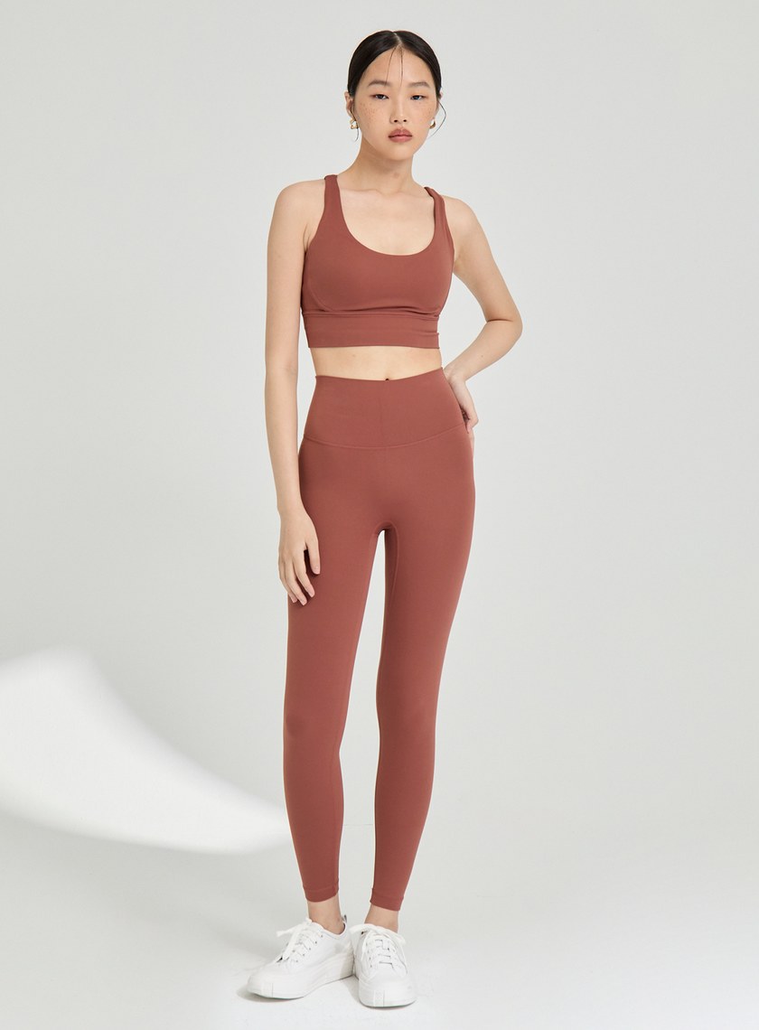 高腰裸感包覆九分褲