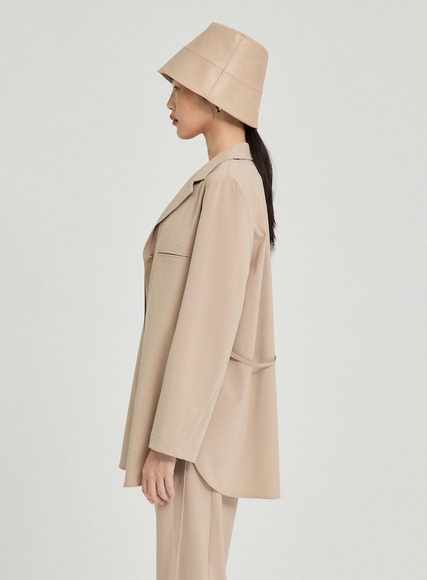 吸濕涼感綁帶襯衫外套