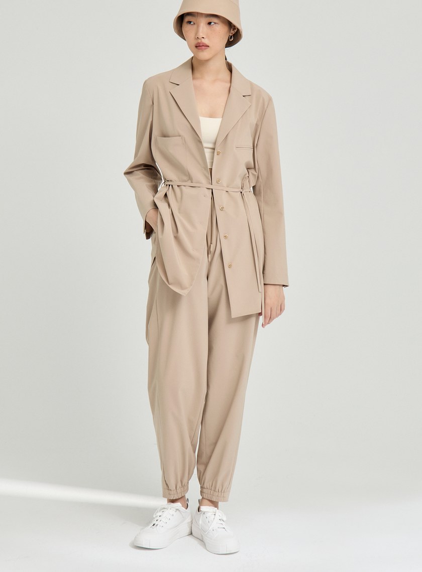 吸濕涼感綁帶襯衫外套