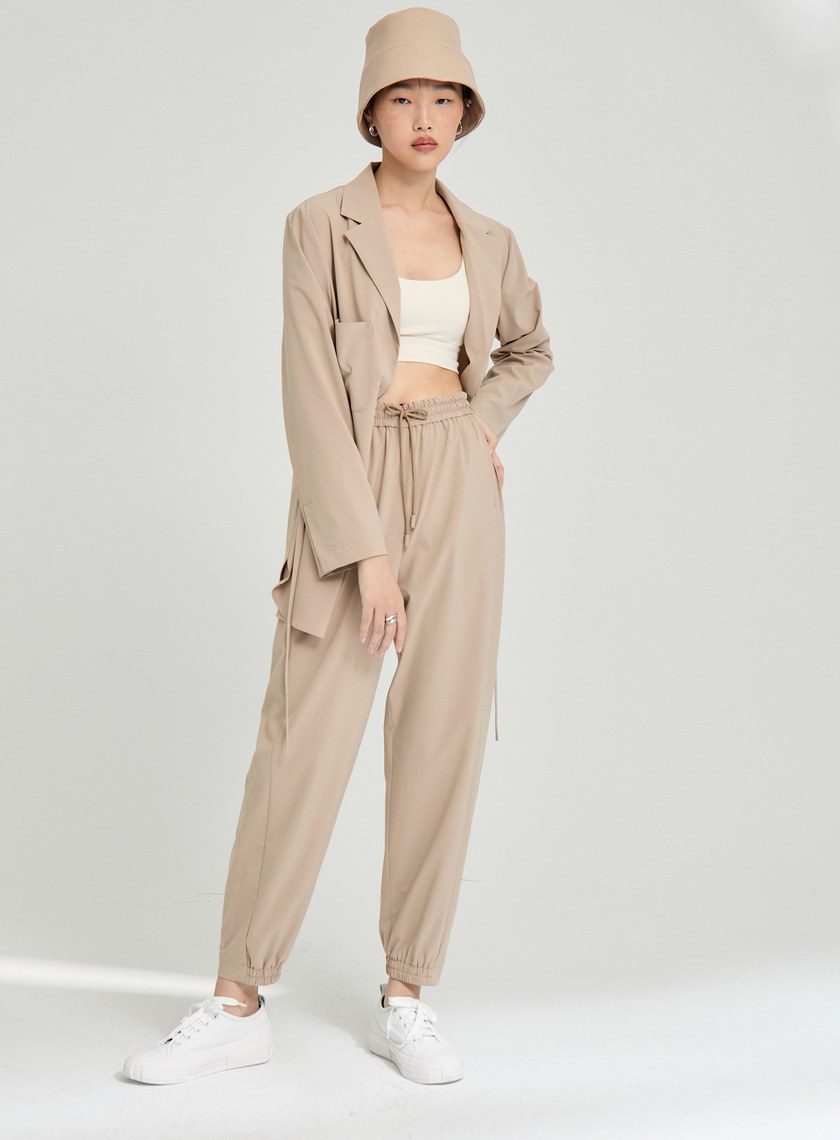 吸濕涼感綁帶襯衫外套