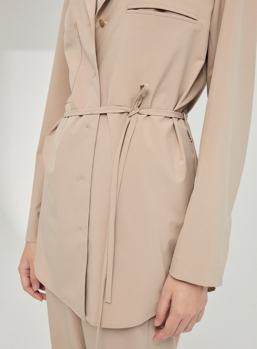 吸濕涼感綁帶襯衫外套