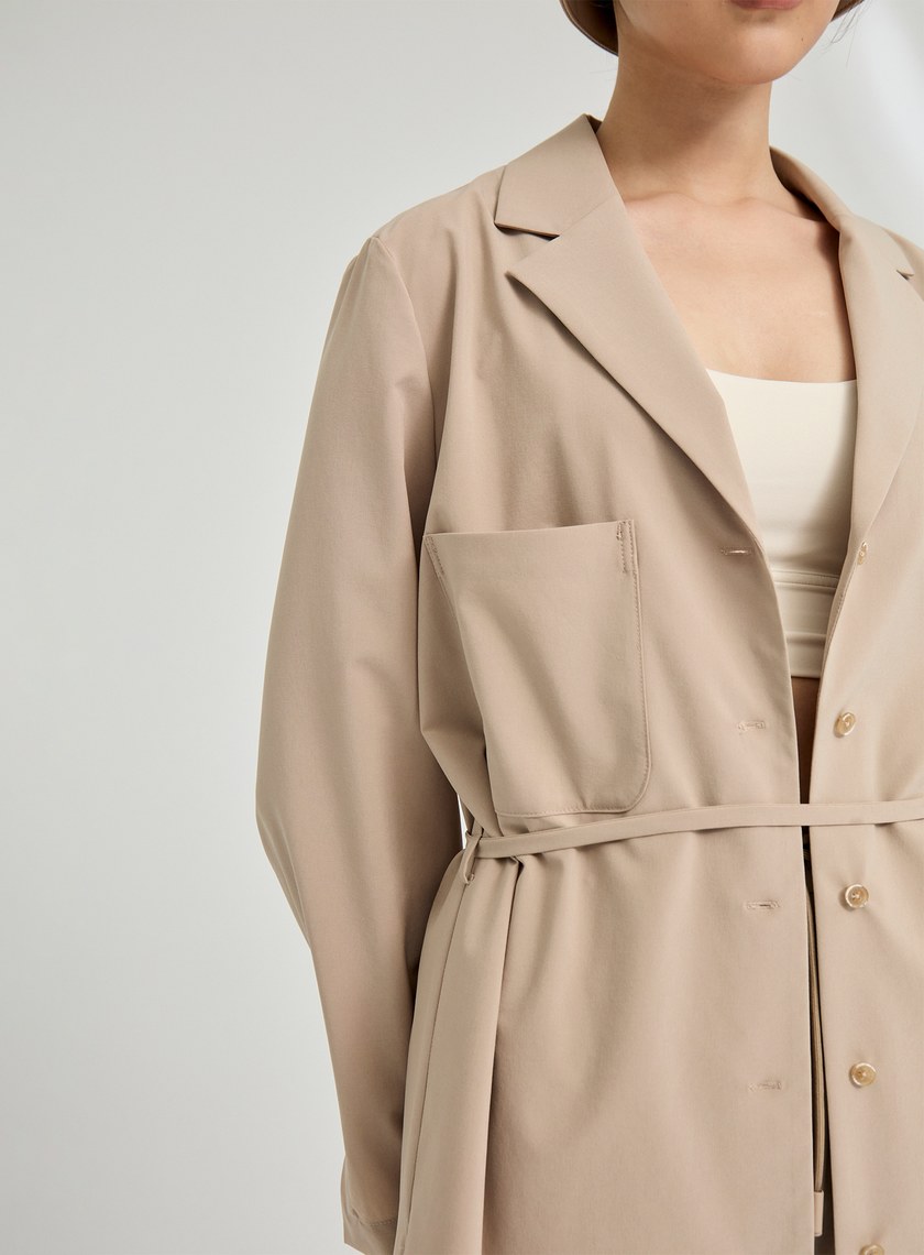 吸濕涼感綁帶襯衫外套