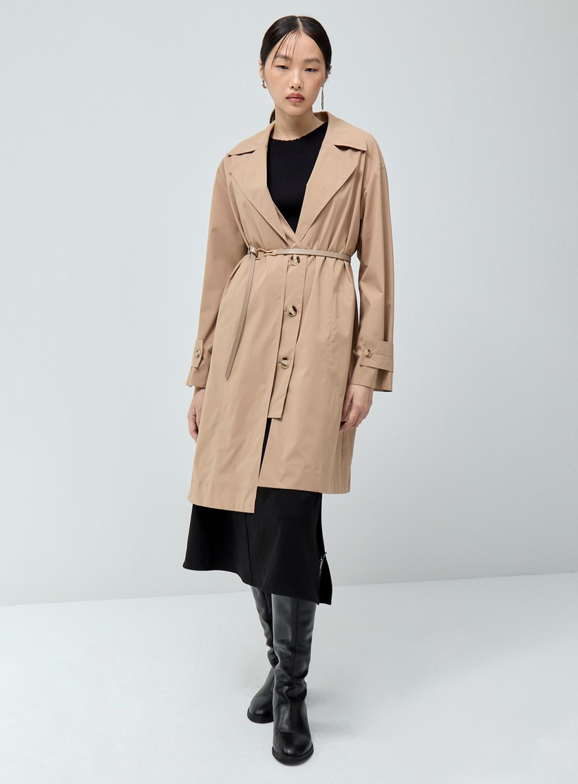 假兩件防風防雨休閒風衣