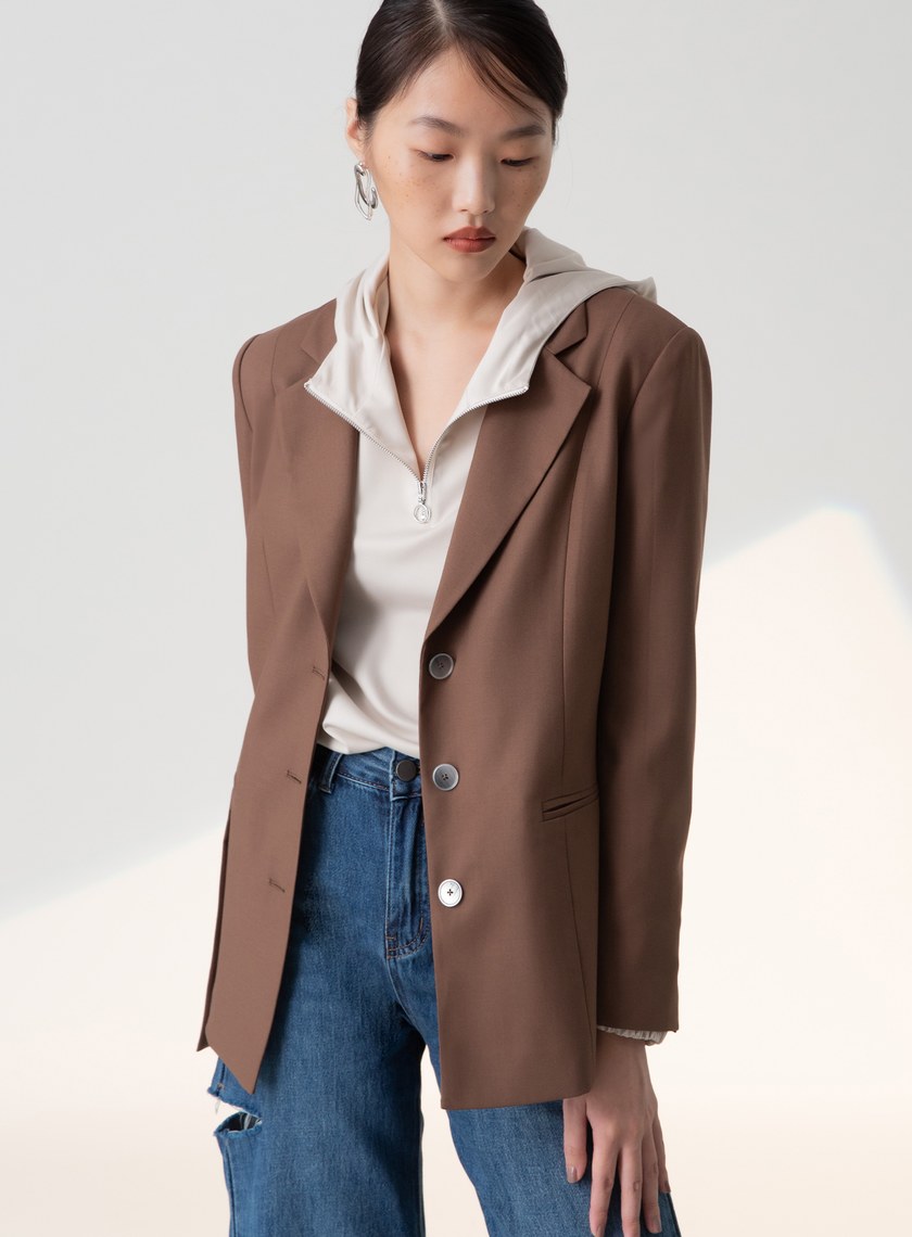 LOGO刺繡連帽上衣