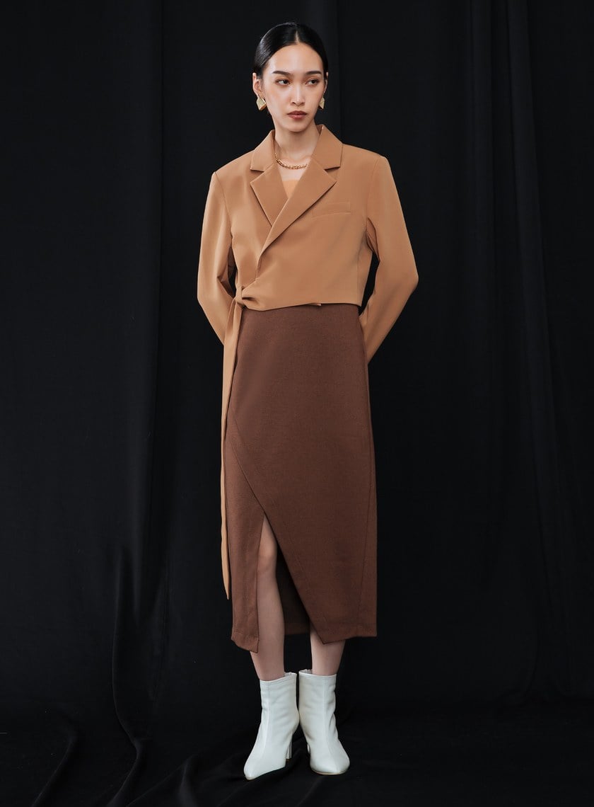 舒適直筒包裹裙