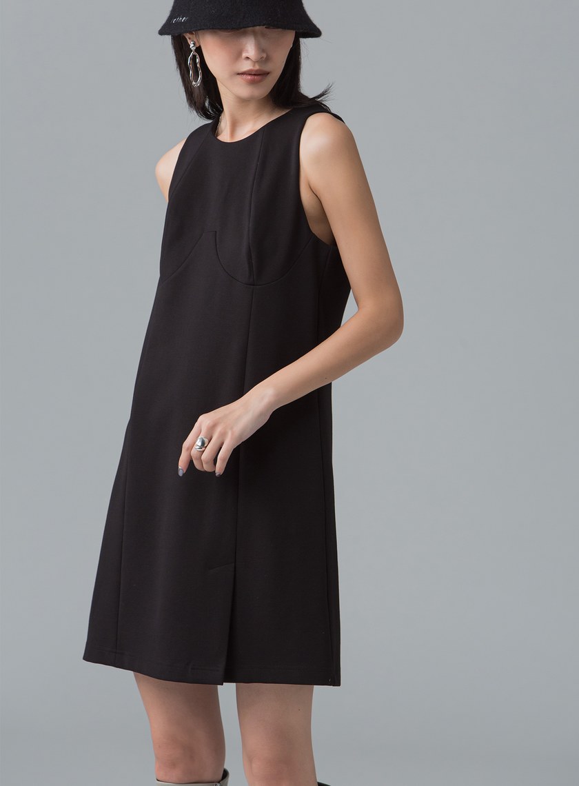 A字細節背心洋裝
