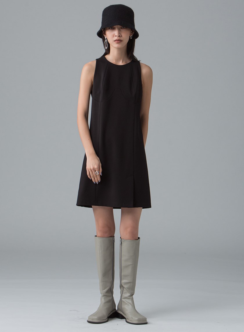 A字細節背心洋裝