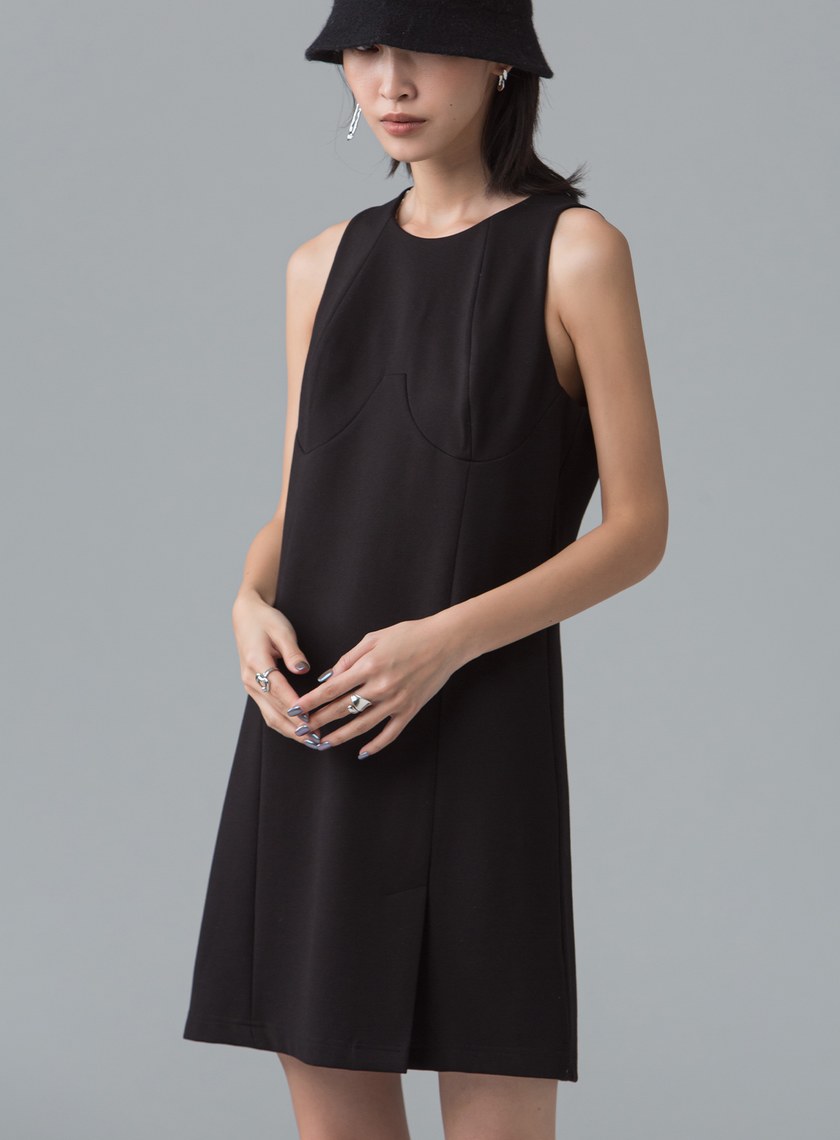 A字細節背心洋裝