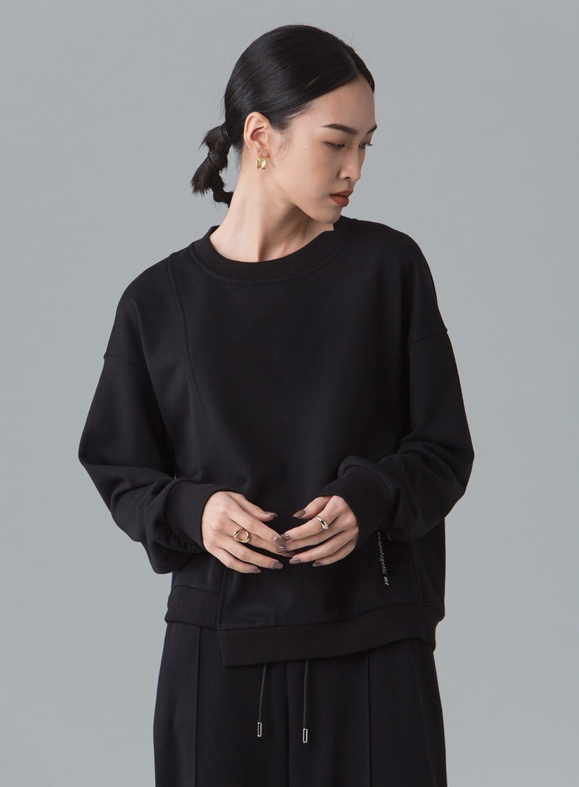 不對稱解構印花衛衣