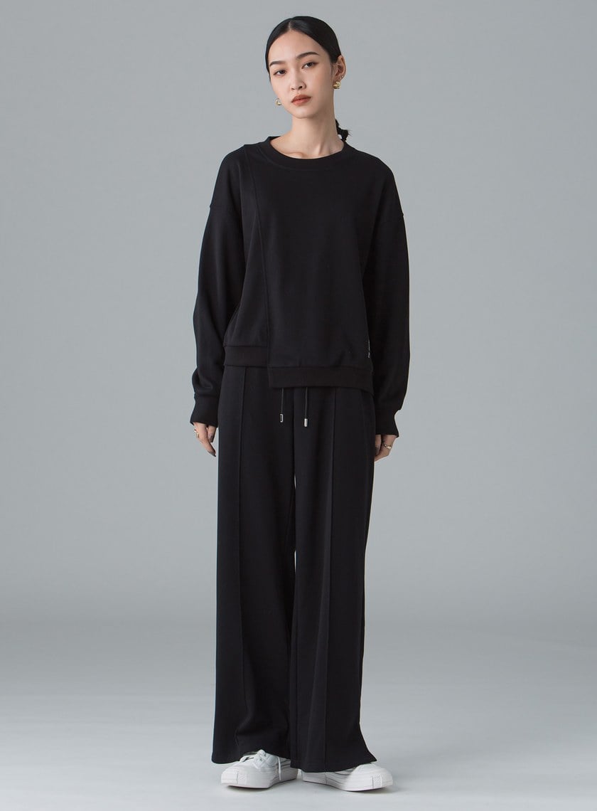 不對稱解構印花衛衣