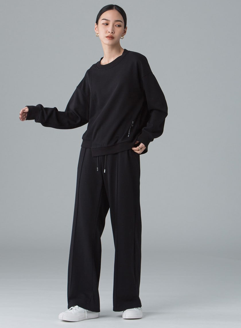 不對稱解構印花衛衣