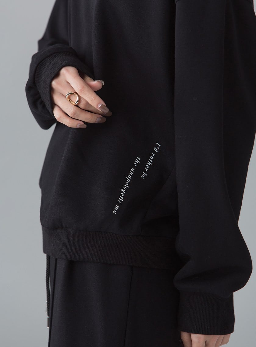 不對稱解構印花衛衣