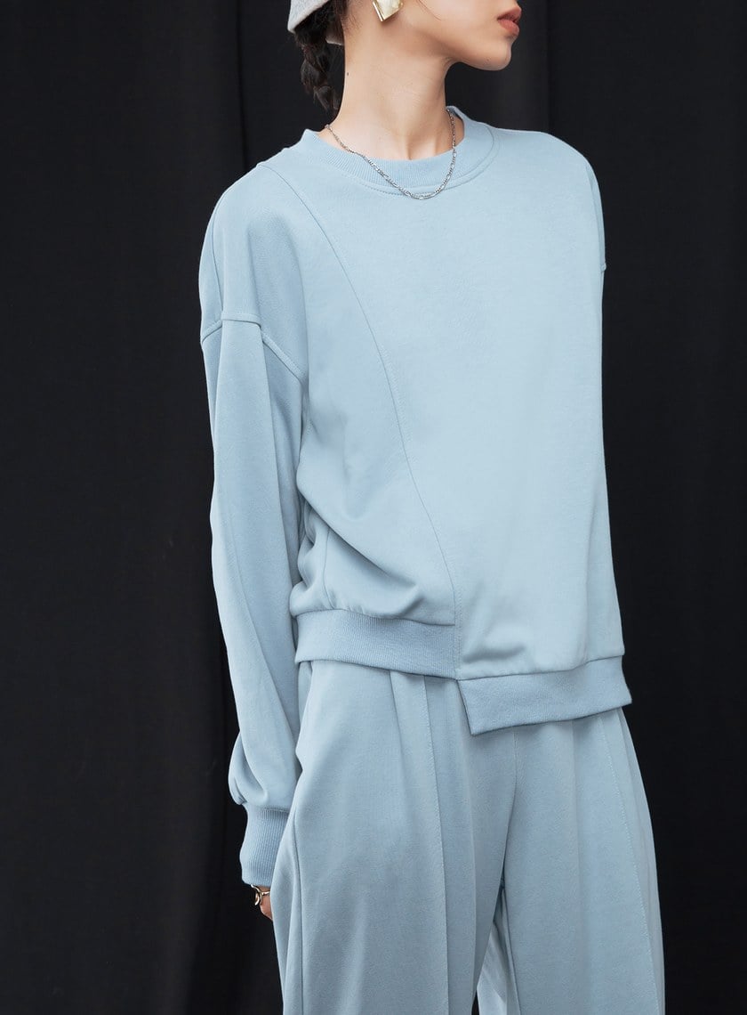 不對稱解構印花衛衣