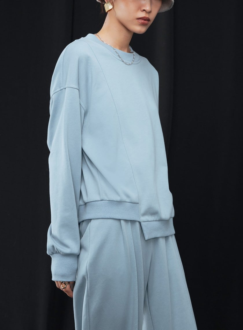 不對稱解構印花衛衣