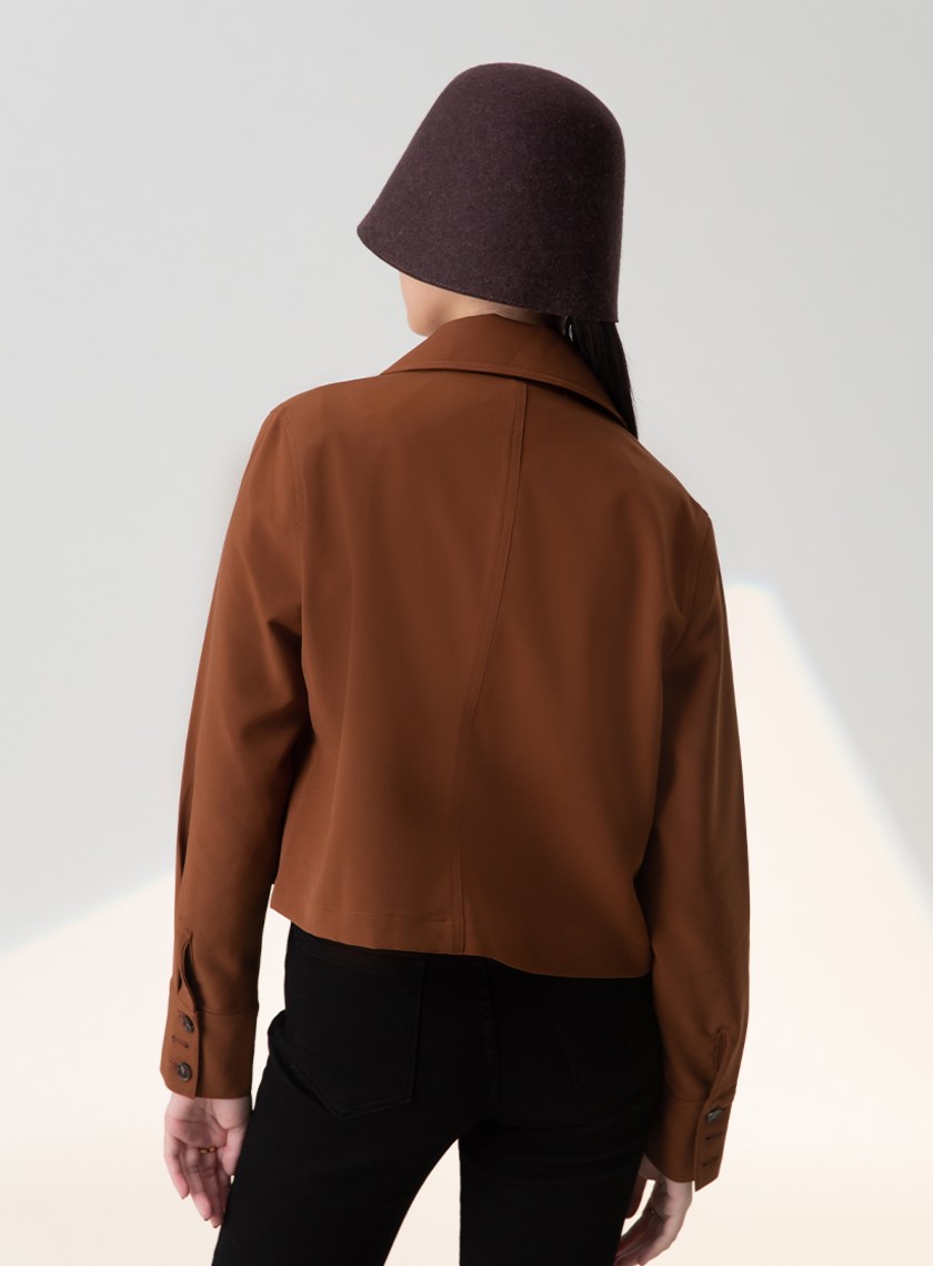 俐落挺闊短版夾克