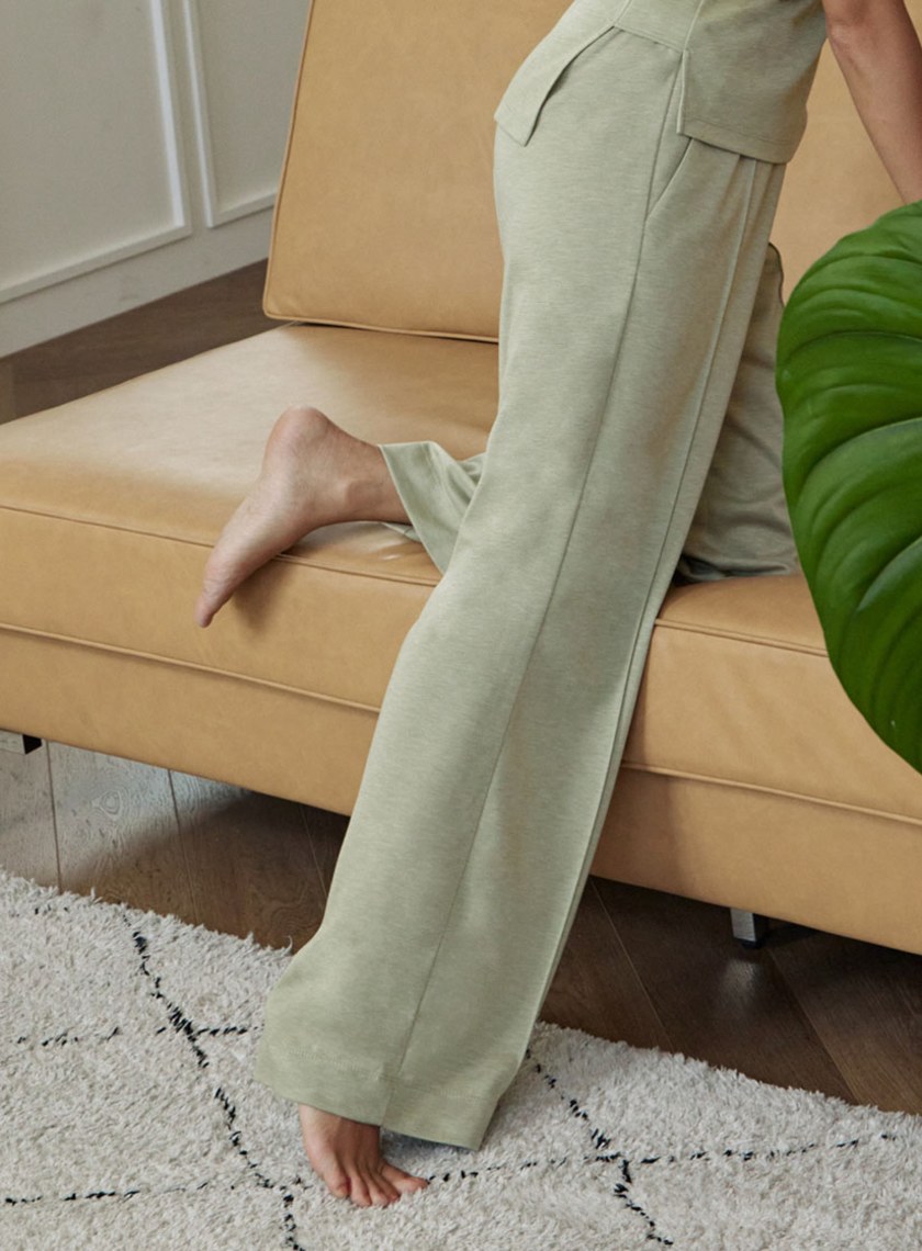 銅離子抗菌雙機能舒適休閒寬褲