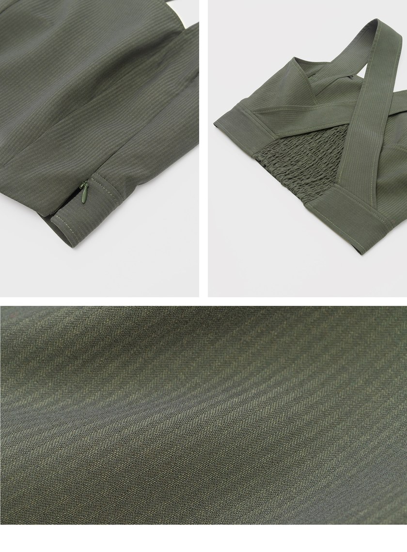 細條紋寬肩帶背心