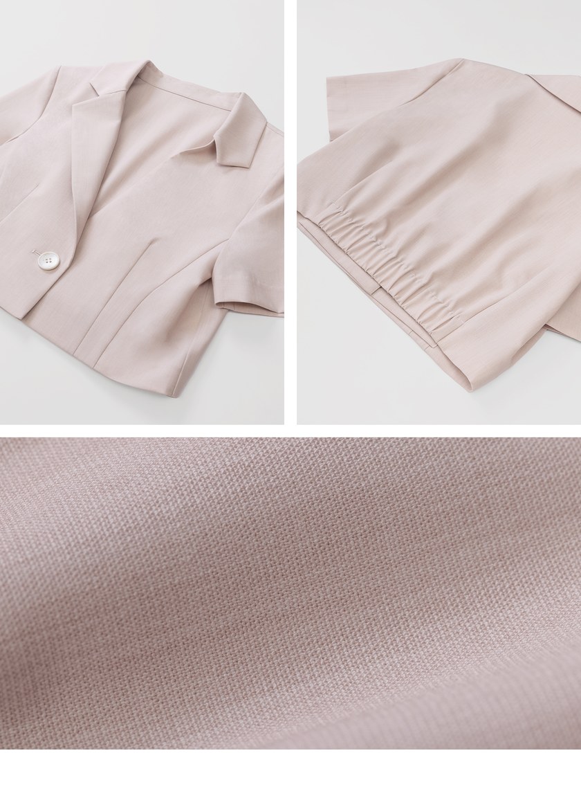 短版短袖西裝外套