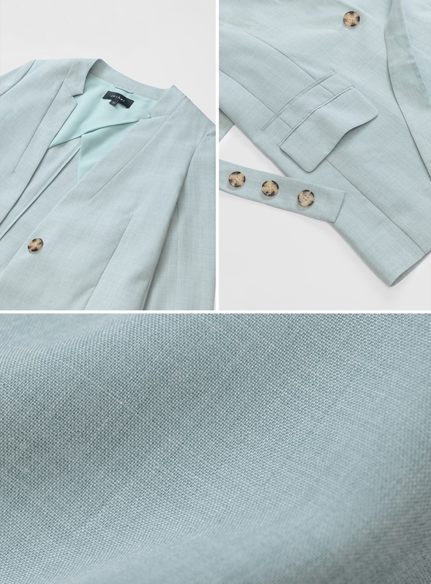 特殊領綁帶西裝外套