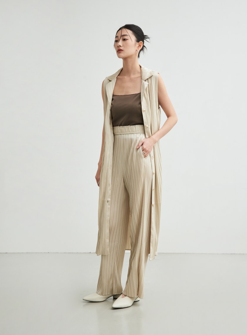 壓摺寬鬆舒適長褲