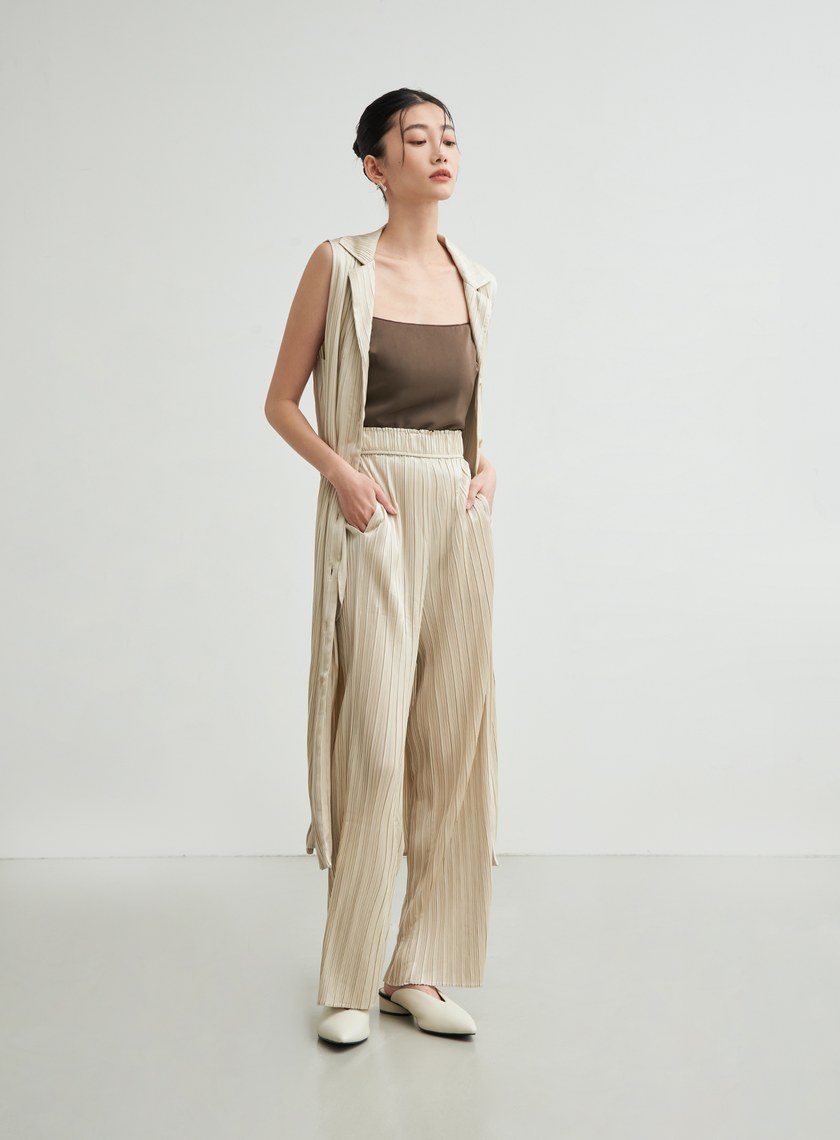 壓摺寬鬆舒適長褲