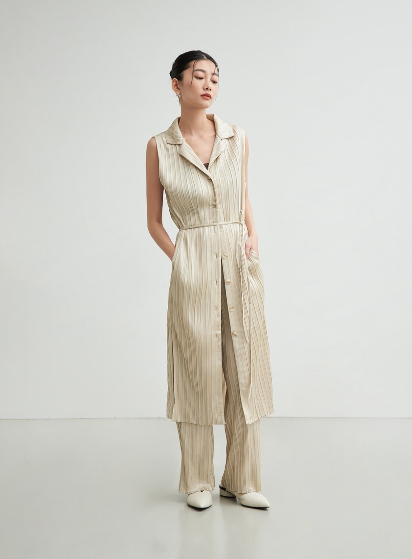 壓摺寬鬆舒適長褲