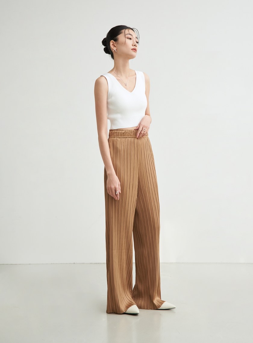 壓摺寬鬆舒適長褲