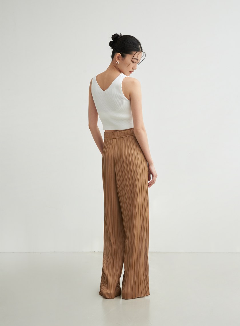 壓摺寬鬆舒適長褲