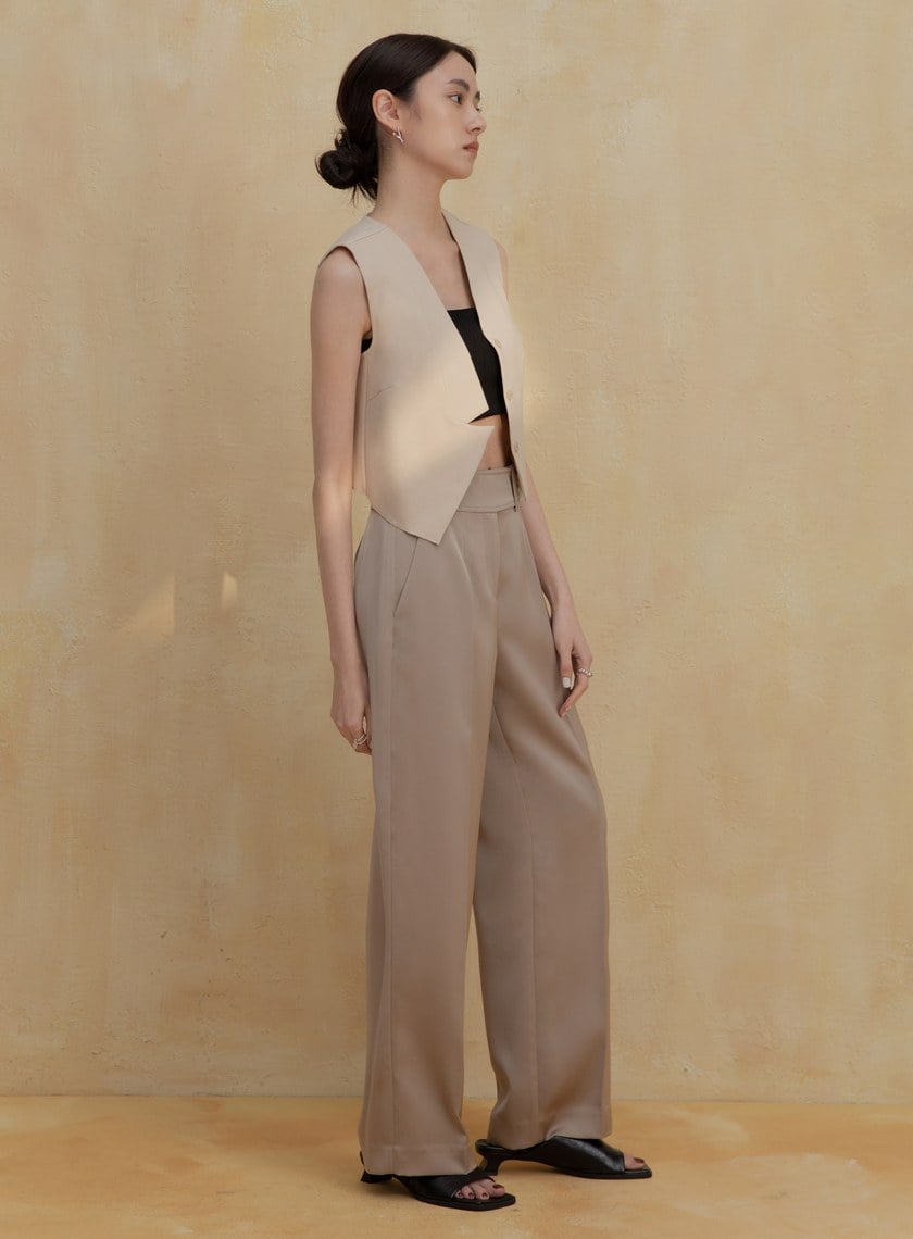 個性無袖短版背心