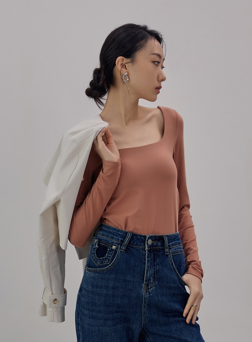 舒適美背發熱長袖BRA上衣