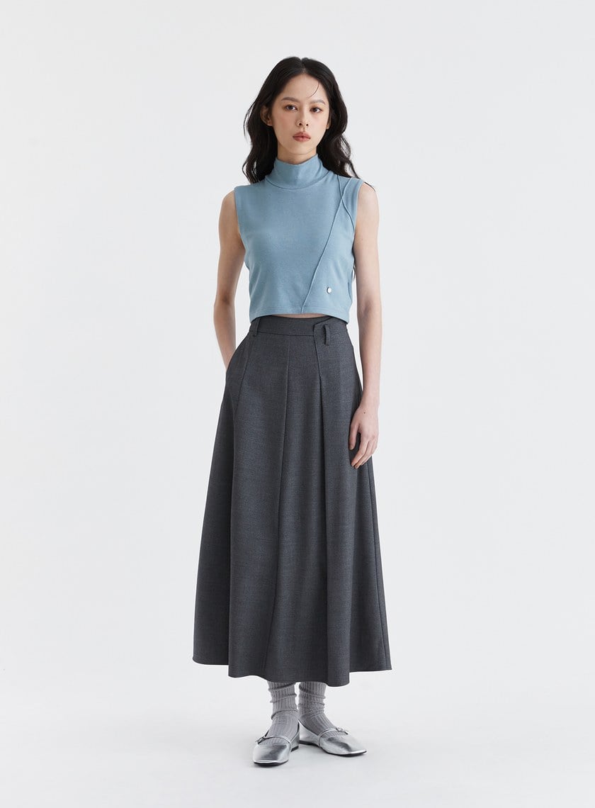 英倫優雅不對稱剪裁傘裙