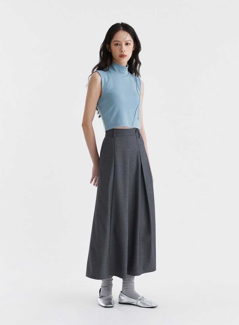 英倫優雅不對稱剪裁傘裙