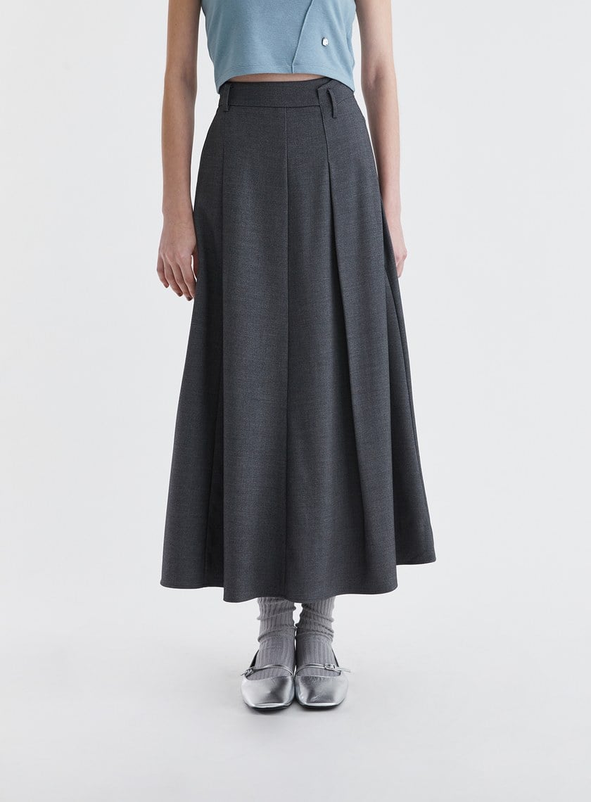 英倫優雅不對稱剪裁傘裙