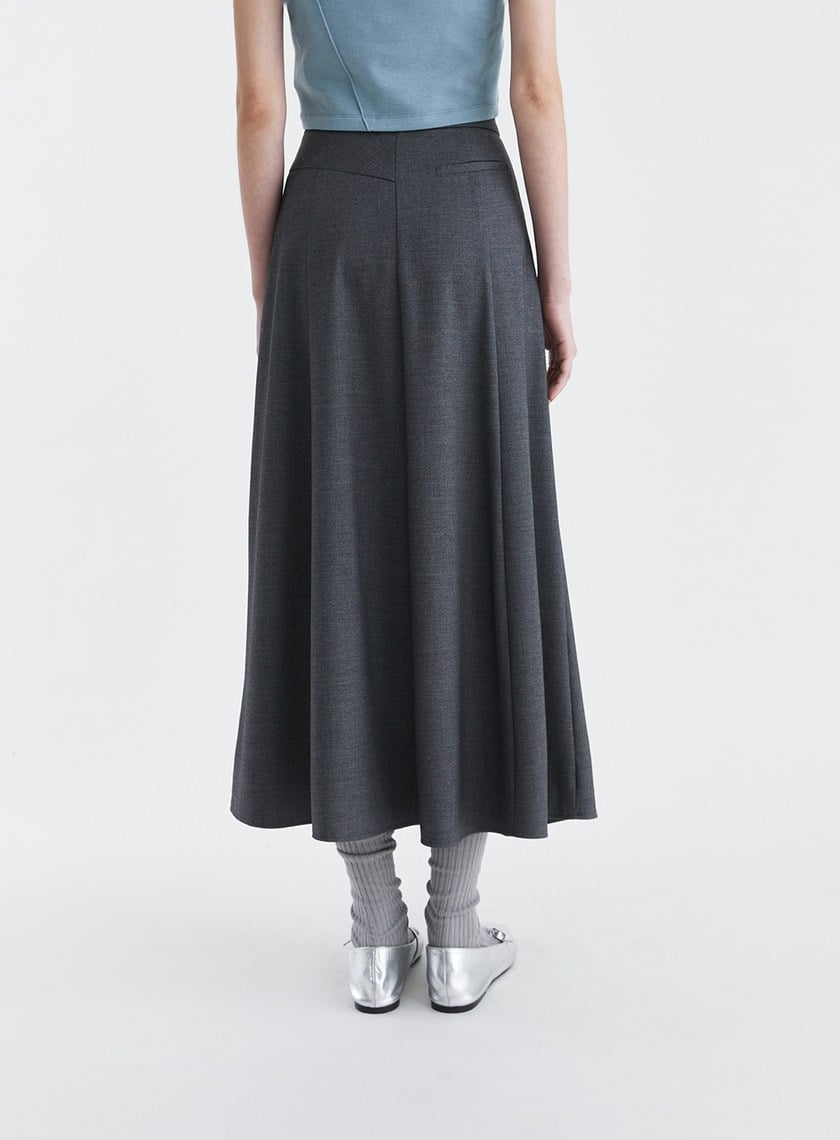 英倫優雅不對稱剪裁傘裙