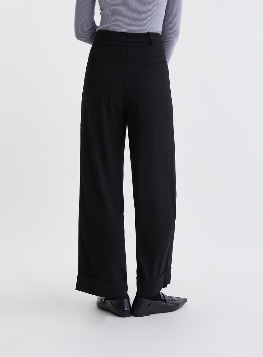 渡假反摺休閒西裝寬褲