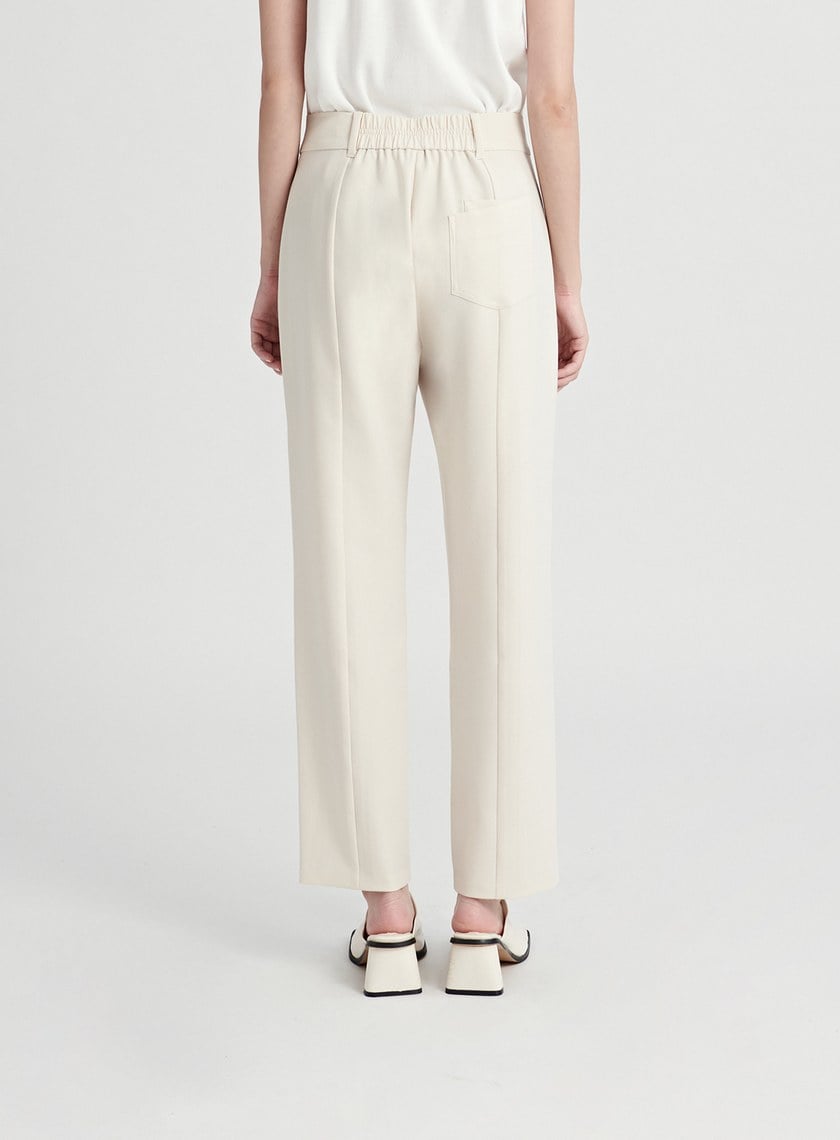 質感不對稱口袋九分西裝褲