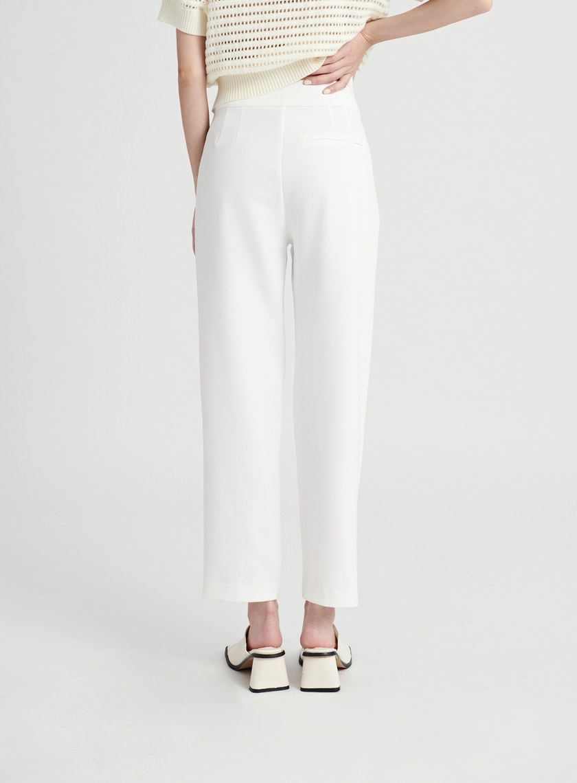 修身開衩直筒九分西裝褲