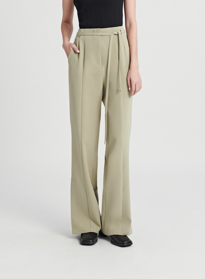 時髦D環垂墜感西裝褲