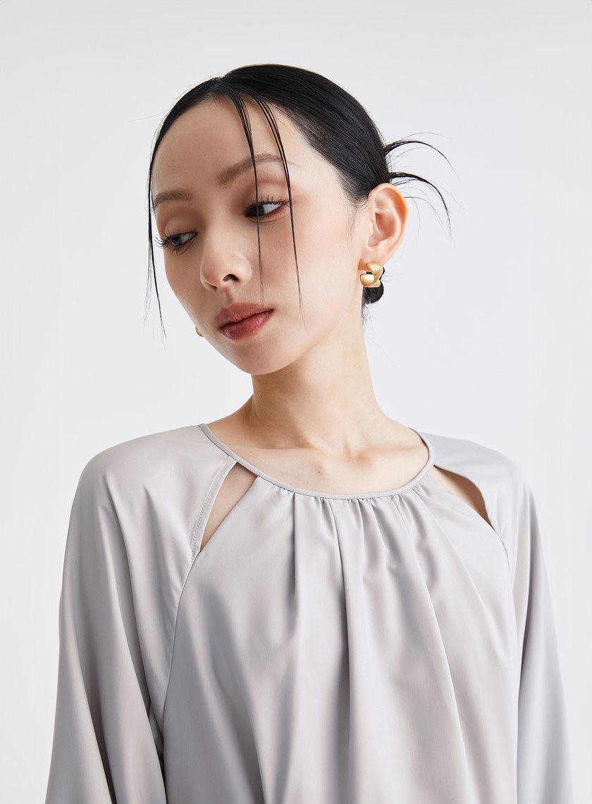 浪漫透紗美背長洋裝