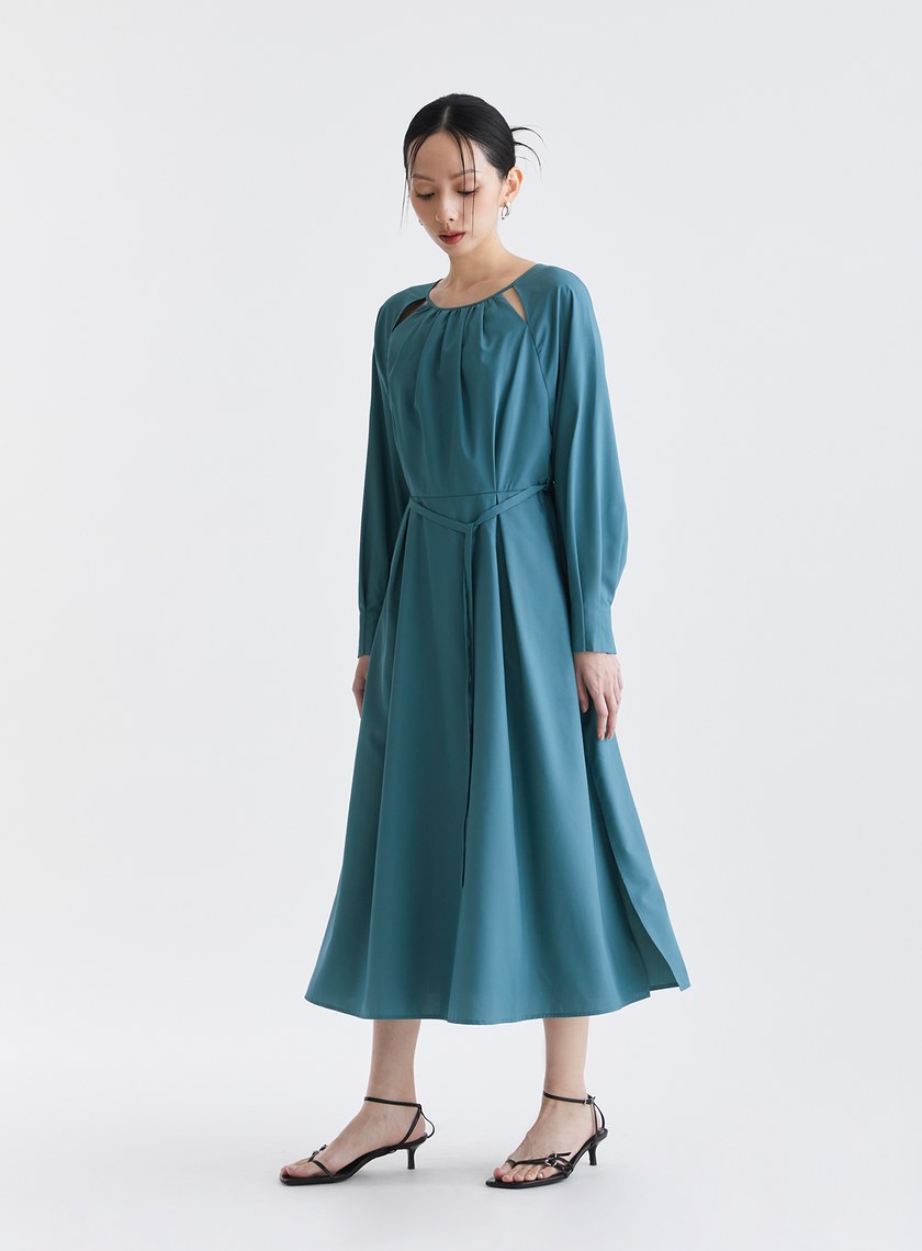 浪漫透紗美背長洋裝