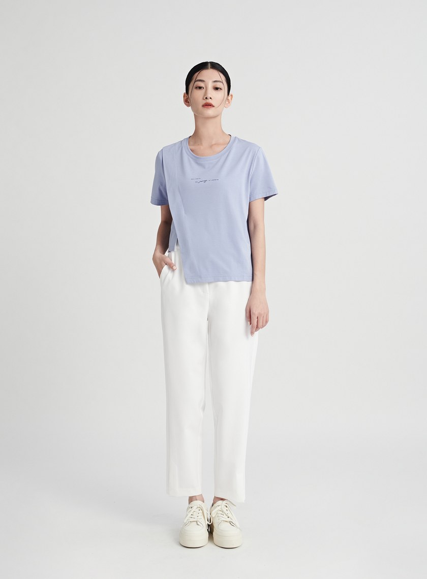 親膚標語叠衩上衣